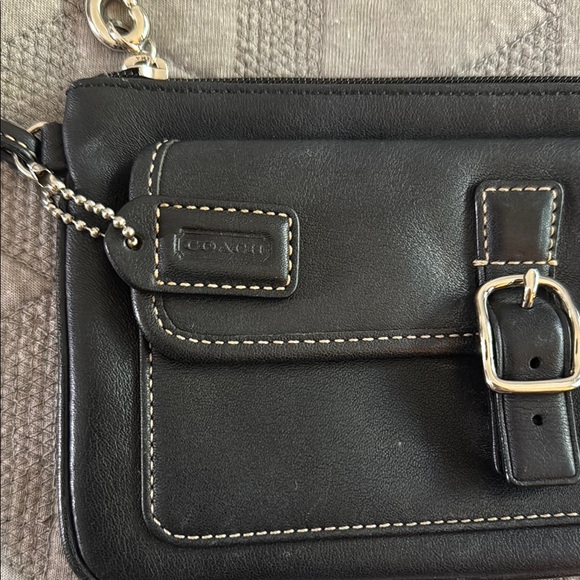 Coach Black Wristlet and Gray and Black Monogram Card Holder - Picture 3 of 16